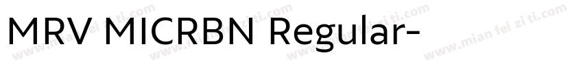 MRV MICRBN Regular字体转换